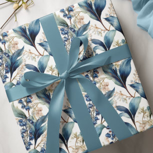 Papel De Presente Lily do Vale e Hawthorn Floral Pattern