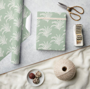 Papel De Presente Lily do Vale Floral