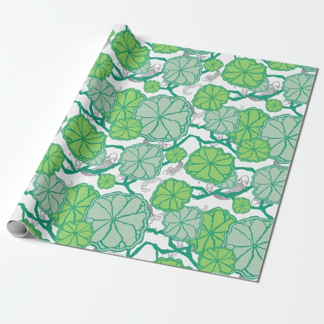 Papel De Presente Lily Pad Jarden Japonês (Desenrolado)