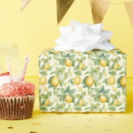 Papel De Presente Limão-Blossomo-do-Mediterrâneo Citrus