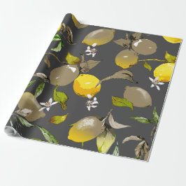 Papel De Presente Limões aquarela 35