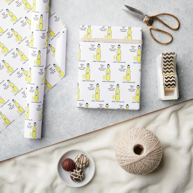Papel De Presente Limões para Limoncello (Artesanato)