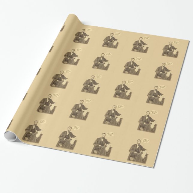 Papel De Presente Lincoln Ages ou Angels Citação Histórica (Desenrolado)