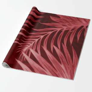 Papel De Presente Linda abstrato cor rosa e flores vermelhas em b