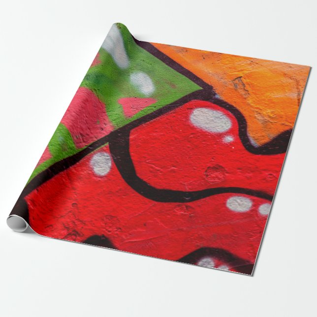 Papel De Presente Linda arte de grafite. Abstrato cor c (Desenrolado)