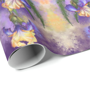 Papel De Presente Linda Flor Íris - Pintura Imaginada