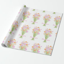 Linda Flor Silvestre Pastel Agradecimento Chá de N