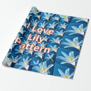 Papel De Presente Linda Lily Branca Padrão
