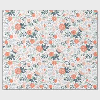 Papel De Presente Linda Padrícula Floral Girly