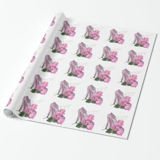 Papel De Presente Linda Rosa de Salto Alto