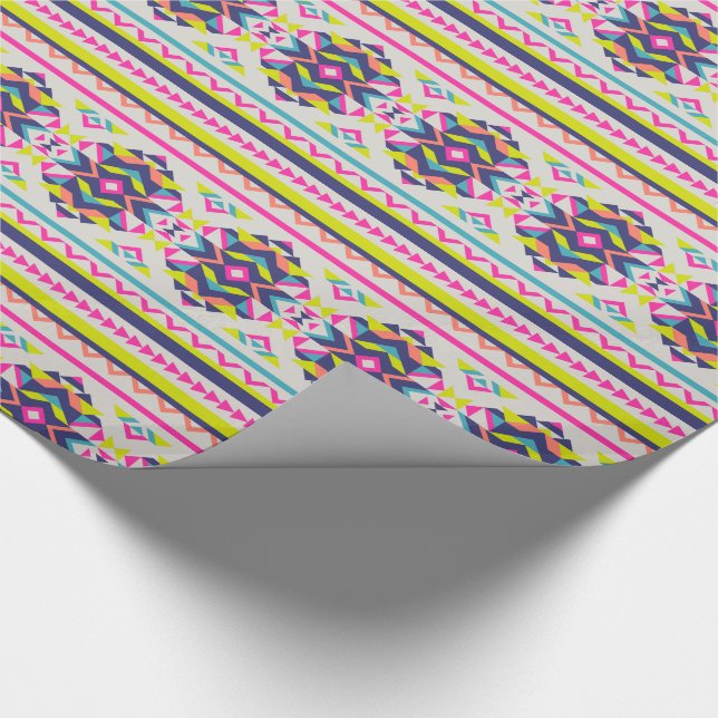Papel De Presente Linda Trendy Aztec Inspirou Padrão (Ponta)