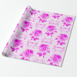 Papel De Presente Linda Vintage Purple Floral