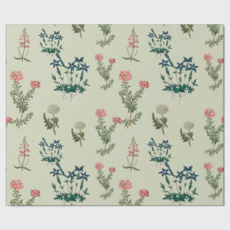 Papel De Presente lindas ervas vegetais e arte floral selvagem