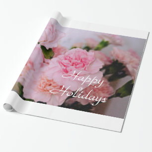 Papel De Presente Lindas flores cor-de-rosa, feriados felizes