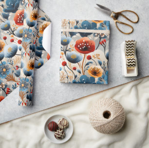 Papel De Presente Lindas flores silvestres