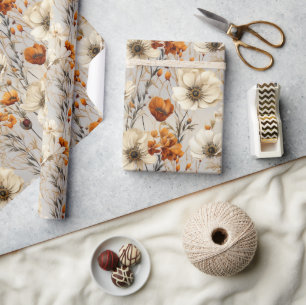 Papel De Presente Lindas flores silvestres