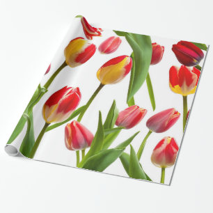Papel De Presente Lindas Tulipas