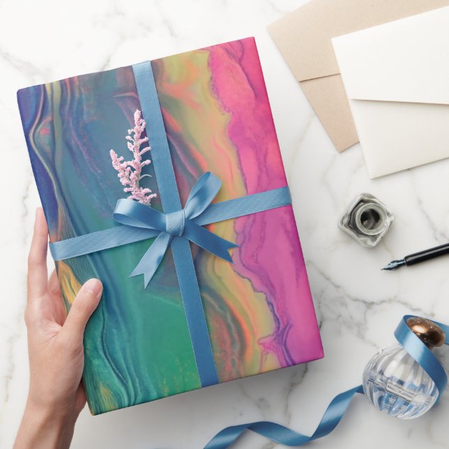 Papel De Presente Lindo Bebe Artístico Contemporâneo Brilhante Sho (Presentear)