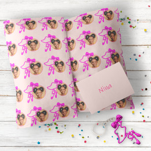 Papel De Presente Lindo Foto Rosa Sapatilhas de Ballet Bailarina Ani