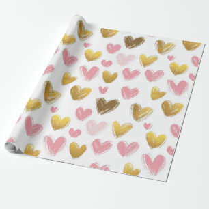 Papel De Presente lindo padrão de dia de os namorados