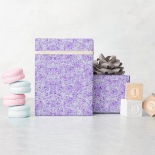 Papel De Presente Lindo padrão de hortênsia em lavanda, floral 