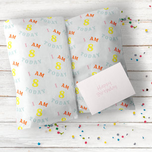 Papel De Presente Lindos Aniversário de Crianças Eu Estou Fazendo An