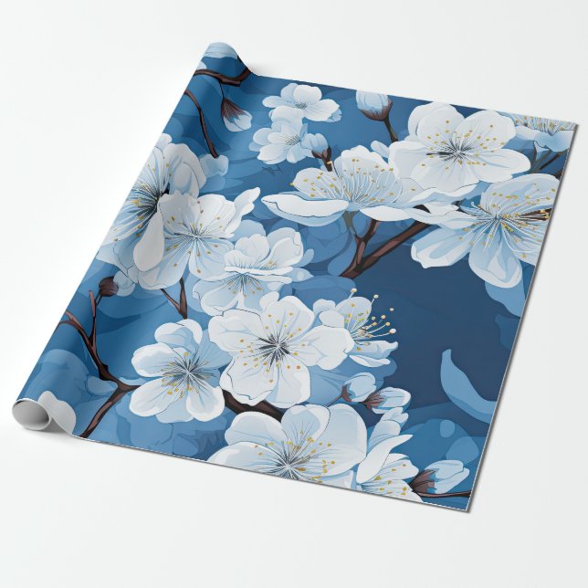 Papel De Presente Lindos Sangue Branco Azul (Desenrolado)
