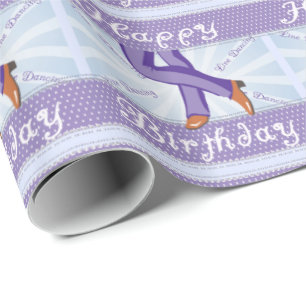 Papel De Presente Line Dance Cowboy Boots Happy Birday