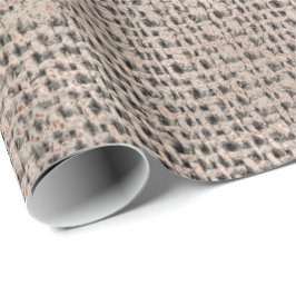 Papel De Presente Linen Texture Rosa Bronze Beige Rustic Cotage