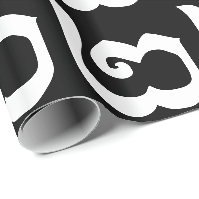 Papel De Presente Língua Khmer Cambojana Número 2 / Dois / ២ (Pi) (Ponta do rolo)