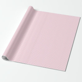 Papel De Presente Linha Chevron White na Rosa claro |XL|