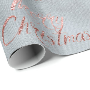 Papel De Presente Linha cor-de-rosa azul cinzenta casa de campo de