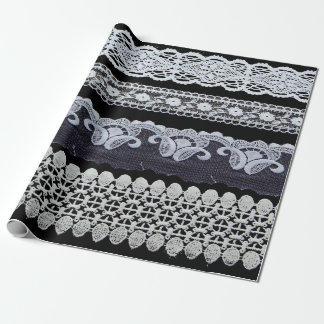 Papel De Presente Linha de rendas venenosas, flores ornamentais (ren