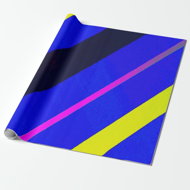 Papel De Presente Linhas coloridas (Desenrolado)