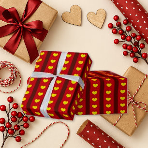 Papel De Presente Linhas de Corações