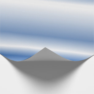 Papel De Presente Linhas de Diagonal em Sombra Monocromática Azul Re