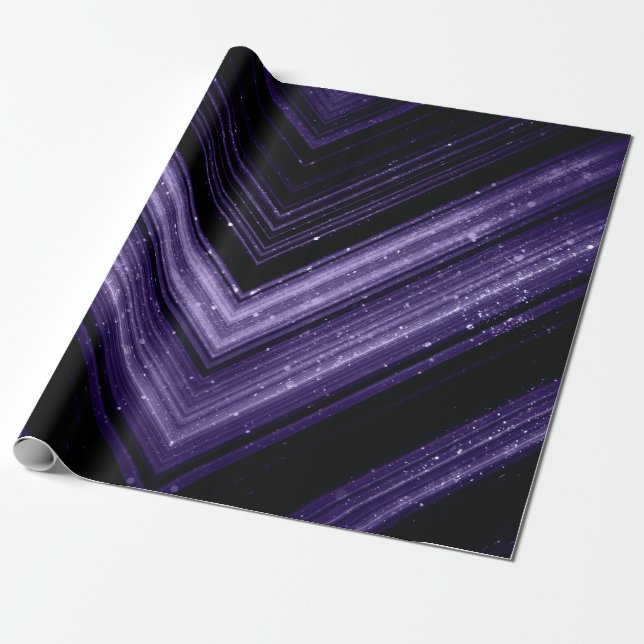 Papel De Presente Linhas de galáxias ultravioletas ultravioleta metá (Desenrolado)