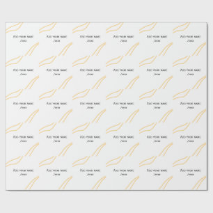 Papel De Presente linhas de texto de mensagem de nome de borda espan