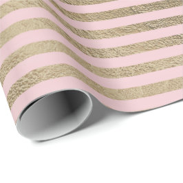 Papel De Presente Linhas Douradas de Foxier  Pinças Clássicas Stripe