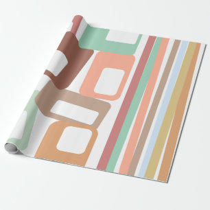 Papel De Presente Linhas e Retângulos