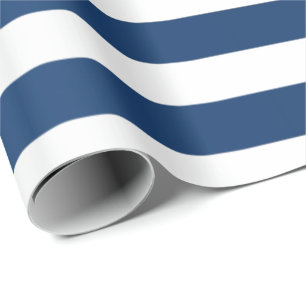 Papel De Presente Linhas grandes mínimo branco das listras do