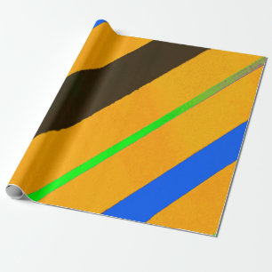 Papel De Presente Linhas laranja