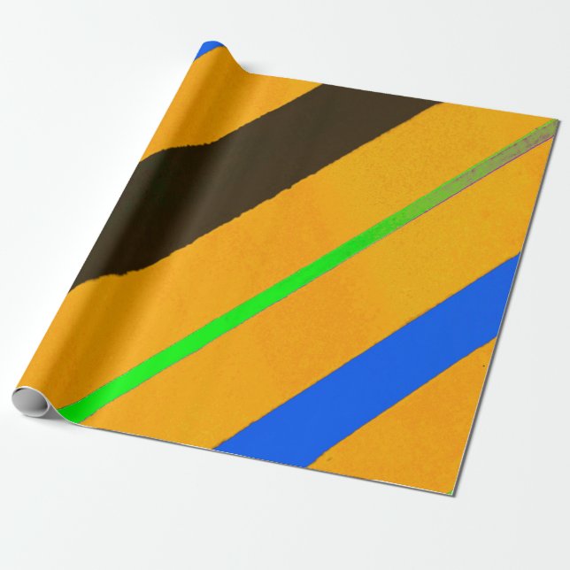 Papel De Presente Linhas laranja (Desenrolado)