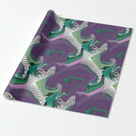 PAPEL DE PRESENTE LINHAS MODERNAS - COR VERDE PURPÃO
