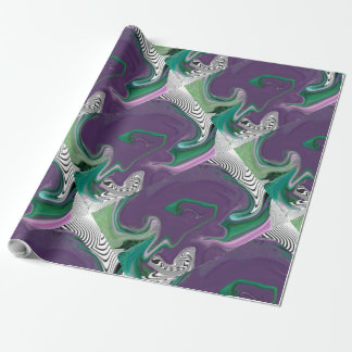 PAPEL DE PRESENTE LINHAS MODERNAS - COR VERDE PURPÃO