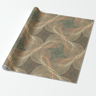 Papel De Presente Linhas orgânicas formas geométricas ilusão ópt