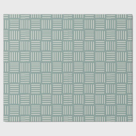Papel De Presente Linhas verdes ao quadrado