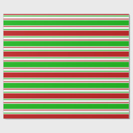 Papel De Presente Linhas Verdes, Brancas, Vermelhas, Inspiradas no N