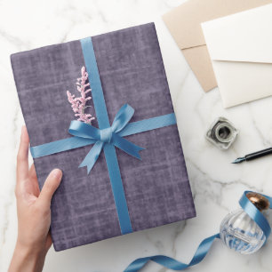 Papel De Presente Linho Roxo Sem Brilho