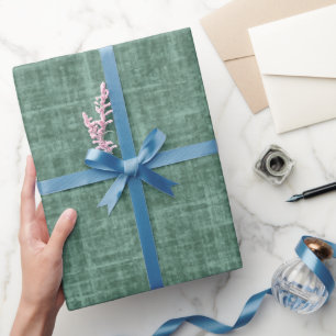 Papel De Presente Linho Verde Caçador